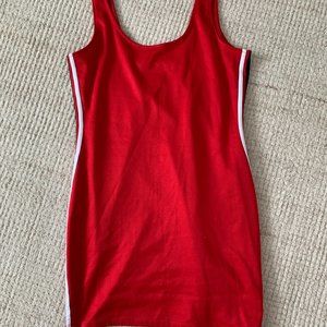 Red Tight Striped Dress